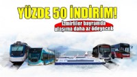 Bayramda toplu ulaşım yüzde 50 indirimli