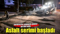 Bornova’da yağmur bitti, asfalt serimi başladı