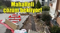 Buca'da istinat duvarı çökmüştü... Mahalleli çözüm bekliyor!