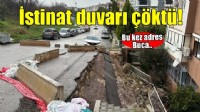 Buca'da istinat duvarı çöktü!