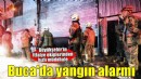 Buca’da mobilya atölyesinde yangın alarmı
