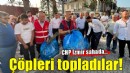 CHP İzmir sahada... Çöpleri topladılar!