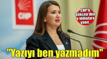 CHP'li Gökçen'den hakkındaki iddialara yanıt: 'O yazıyı ben yazmadım'