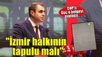 CHP'li Güç Meslek Fabrikasıyla ilgili resmi belgeyi paylaştı: ''İzmir halkının tapulu malıdır!''