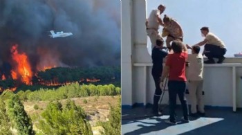 Çanakkale'de yangın evlerin olduğu bölgeye geldi!