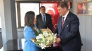 Cemil Tugay’dan DP adayı Burcu Bostancıoğlu'na nezaket ziyareti!
