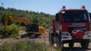 Çeşme Alaçatı Port bölgesinde müdahale sürüyor