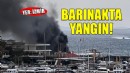 İzmir'de demirli teknede yangın...