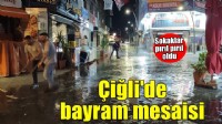 Çiğli’de bayram temizliği gece yarısına kadar sürdü