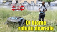 Çiğli’de temizlikte yeni dönem: Ot biçme robotu devrede