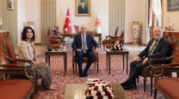 DEM Parti'den TBMM Başkanı Kurtulmuş'a ziyaret
