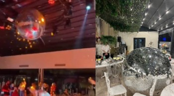 Disko topu düştü: Yaralılar var