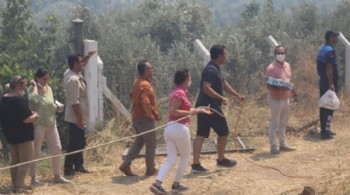 Efes Selçuk'taki yangın hızlı müdahale ile kontrol altında