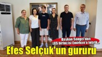 Efes Selçuk'un gururu Emirhan Kaptan'a TEMA Vakfı bağışıyla tebrik