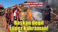 Erdoğan'ın yangın şovu sosyal medyayı salladı... Başkan değil, süper kahraman!