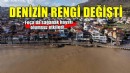 Foça'da sağanak! Dereler taştı, denizin rengi değişti...
