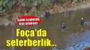 Foça'da sele kapılan kişiyi arama çalışmaları sürüyor