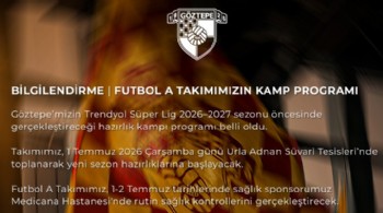 Göztepe'nin kamp programı belli oldu