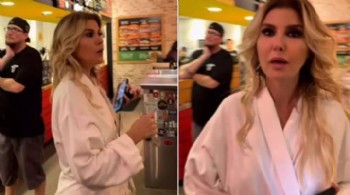 Gülben Ergen, ABD'de bornozla hamburgerciye gitti