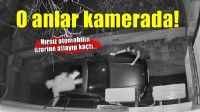 Hırsız otomobilin üzerine atlayıp kaçtı!