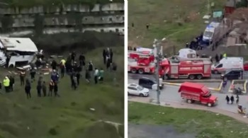 İşçileri taşıyan otobüs şarampole yuvarlandı: 2 kişi öldü, 9 kişi yaralandı