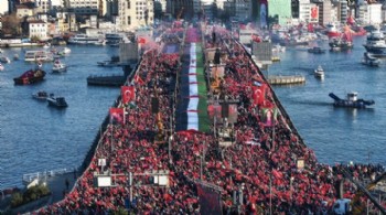 İstanbul'da Filistin'e destek yürüyüşü