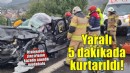 İtfaiye ekiplerinden zincirleme trafik kazasına hızlı müdahale