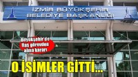 İzmir Büyükşehir'de flaş görevden almalar!