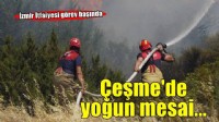 İzmir İtfaiyesi Çeşme'nin dört bir yanında görev başında