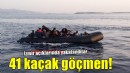 İzmir açıklarında 41 kaçak göçmen yakalandı
