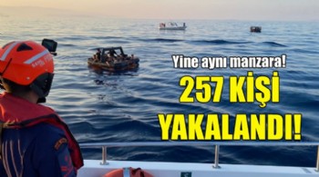 İzmir'de 257 kaçak göçmen yakalandı!