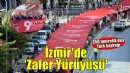 İzmir'de 350 metrelik Türk bayrağı ile 'Zafer Yürüyüşü'