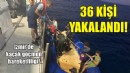 İzmir'de 36 kaçak göçmen yakalandı!