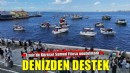 İzmir'de Filistin ile Küresel Sumud Filosu'na denizden destek