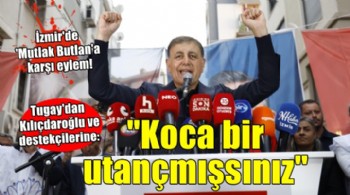 İzmir'de 'Mutlak Butlan'ı tanımıyoruz' eylemi... Tugay: 'Siz kime hizmet ediyorsunuz'