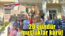 İzmir'de Yakaköy Mahallesi sakinlerinden 'su' eylemi