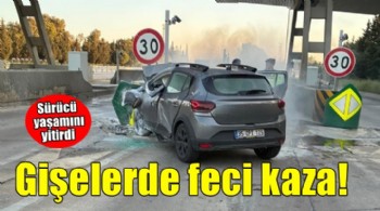 İzmir'de bariyerlere çarpıp yanan otomobilin sürücüsü öldü