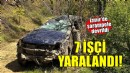İzmir'de feci kaza: 7 tarım işçisi yaralandı!