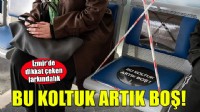 İzmir'de dikkat çeken farkındalık... Bir koltuk boş, bir kadın eksik