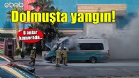 İzmir'de dolmuşta yangın!