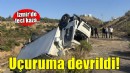 İzmir'de kamyon uçuruma devrildi