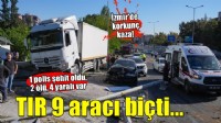 İzmir'de korkunç kaza... TIR 9 aracı biçti: 1'i polis 3 kişi hayatını kaybetti!