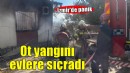 İzmir'de panik... Ot yangını evlere sıçradı!