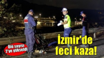 İzmir'de pikap ile elektrikli bisiklet çarpıştı:2 ölü
