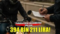 İzmir'de polisten kaçan motosiklet sürücüsüne 394 bin 211 lira ceza