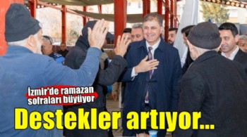 İzmir'de ramazan sofraları büyüyor, destekler artıyor