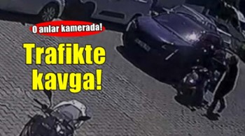 İzmir'de trafikteki kavga kamerada!