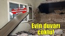 İzmir'de tünel inşaatı nedeniyle evin duvarı yıkıldı