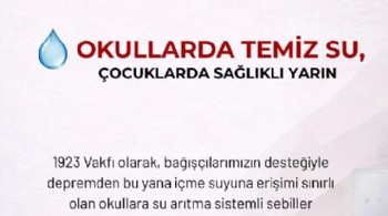 İzmir'den deprem bölgesindeki çocuklara temiz su hamlesi!