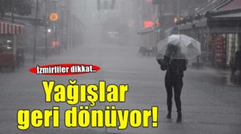 İzmir için kuvvetli sağanak yağmur uyarısı